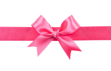 pink bow isolated on white