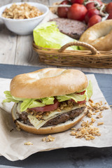 Burger with ingridients