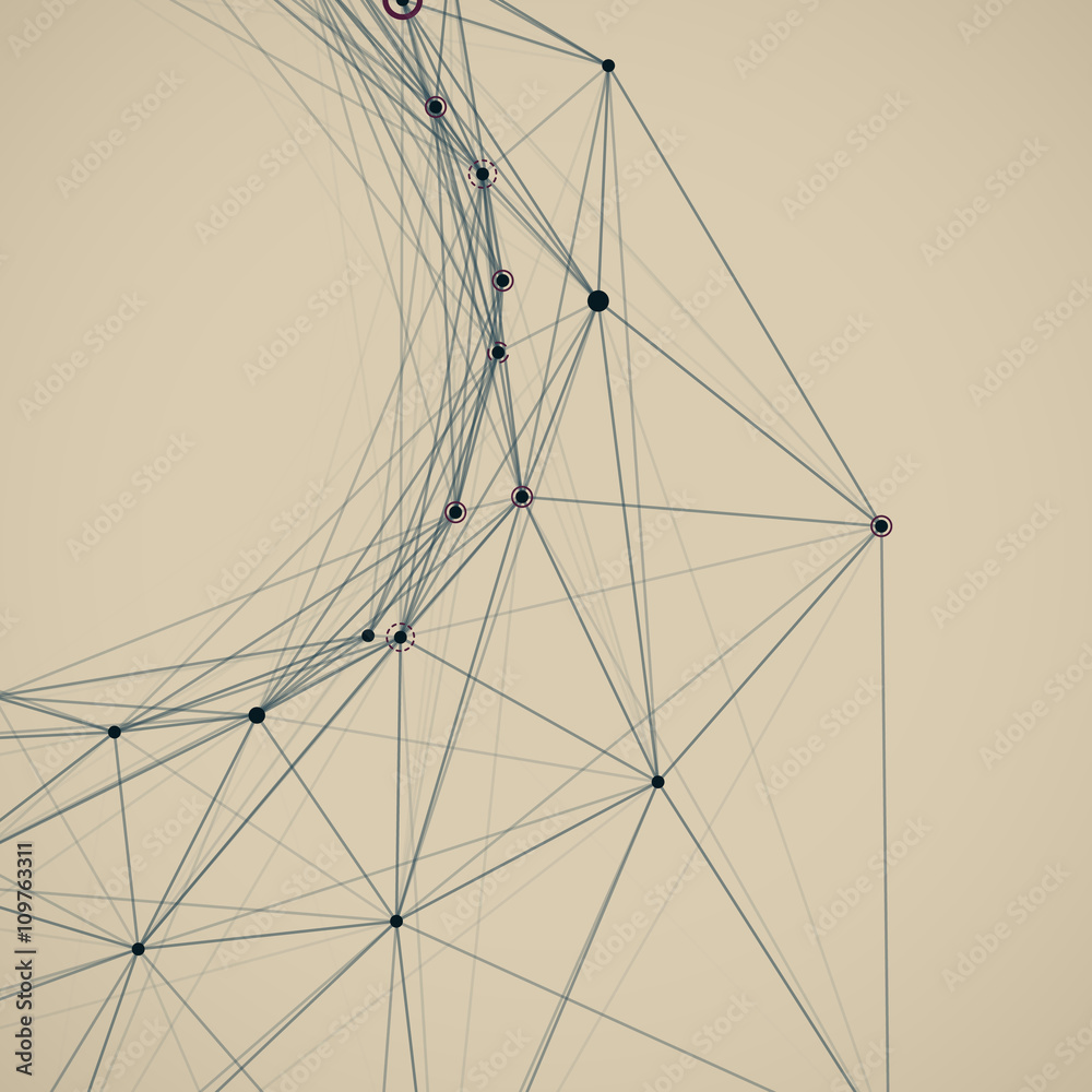 Poster Abstract background with dotted grid
