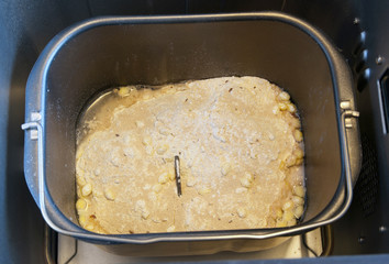 Multi-grain bread mix in a bread maker