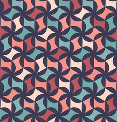 Vector modern seamless colorful geometry floral pattern, color abstract geometric background, pillow multicolored print, retro texture, hipster fashion design