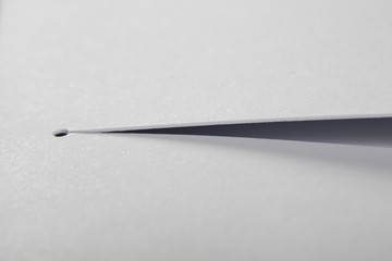 slit for business cards in a folder