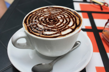 A cup of cappuccino