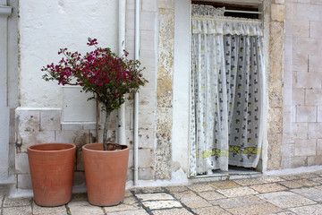 Fototapeta na wymiar A tipical house entrance in Bari, South Italy.