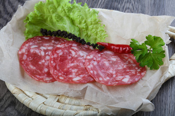 Spanish salami sausage