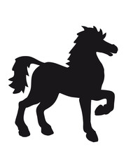 schattenriss umrandung black cool riding horse stallion equestrian comic cartoon