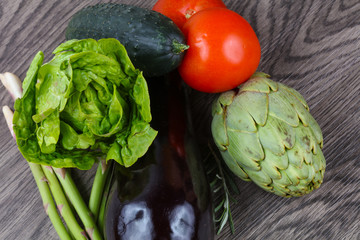 Fresh ripe vegetables