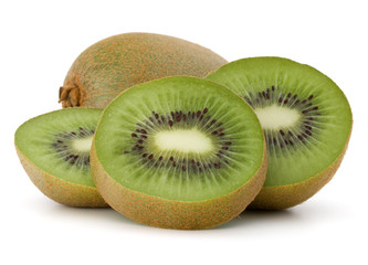 Fototapeta premium Sliced Kiwi fruit isolated on white background cutout
