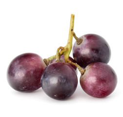 Red grape berry bunch isolated on white background cutout