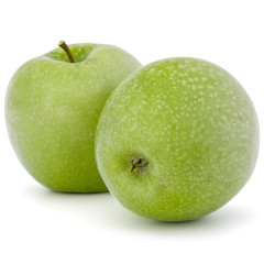green apple isolated on white background cutout