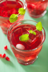 summer pomegranate drink with melissa