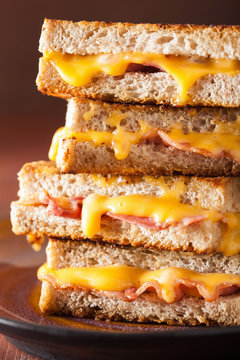grilled cheese and bacon sandwich