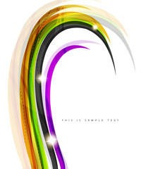 Wavy glossy futuristic swirl