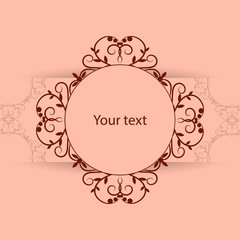 Vintage frame with place for your text.