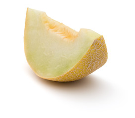 melon slice isolated on white background cutout