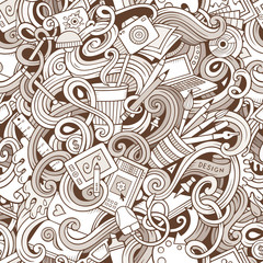 Cartoon hand-drawn doodles on the subject of Design seamless pattern