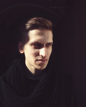Portrait of a serious man