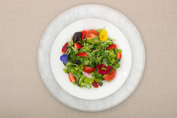 vegan salad of marble