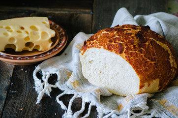 Tiger bread in a rustic style