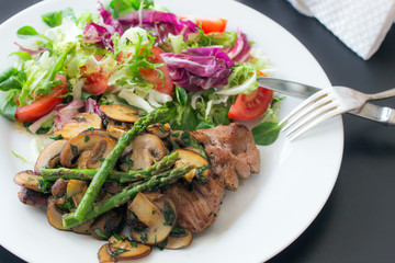 pork loin with mushroom sauce