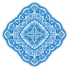 blue detailed mandala