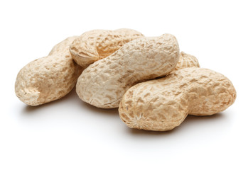 peanut pod or arachis isolated on white background cutout