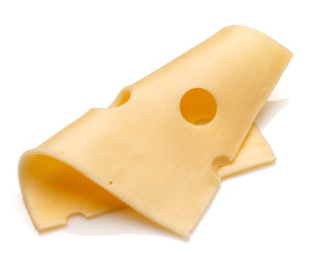 cheese slice isolated on white background cutout