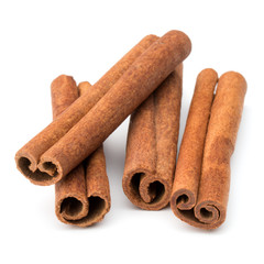 cinnamon stick spice isolated on white background closeup