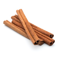 cinnamon stick spice isolated on white background closeup