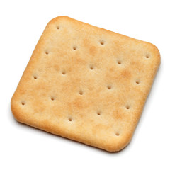 Dry cracker cookies isolated on white background cutout