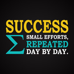 Success quotes - motivational inscription template