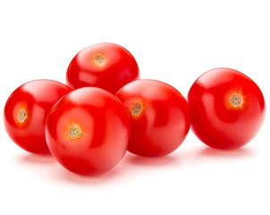 fresh cherry tomato isolated on white background cutout