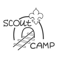 Vector emblem Scout camp