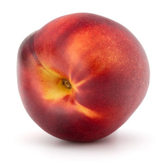 Nectarine fruit isolated on white background close up
