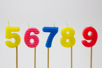happy birthday candle number