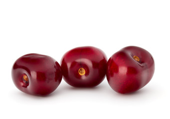 Sweet cherry berries isolated on white background cutout