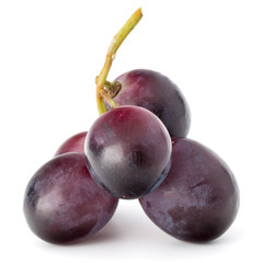 Red grape berry bunch isolated on white background cutout