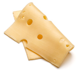 cheese slice isolated on white background cutout