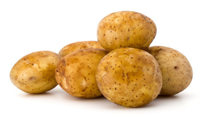 new potato tuber isolated on white background cutout
