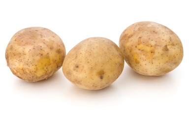 new potato tuber isolated on white background cutout