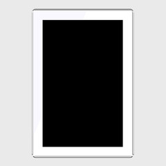 white tablet computer isolated on the white backgrounds