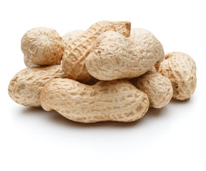 peanut pod or arachis isolated on white background cutout