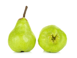 green pear isolated on a white background