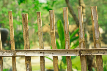 urban brown bamboo wood fence background