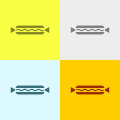 Icon Of Hot Dog. 