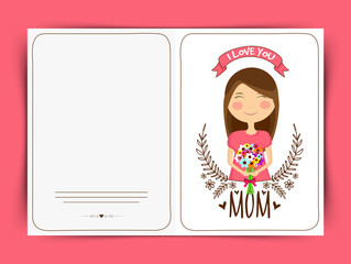 Greeting card for Mother's Day celebration.