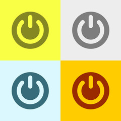 Icon Of Power Button. 