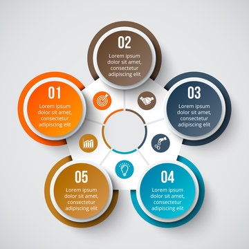 Vector circle element for infographic. 