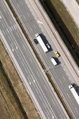 aerial view of highway