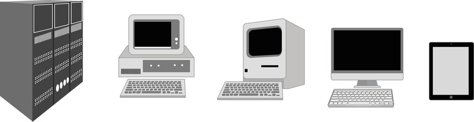 Computer evolution from first PC to tablet